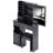 29.2" Small Space Left Drawer Desktop Vanity Table + Cushioned Stool-1000299335