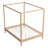 Solid Wood Canopy Bed Frame With Slats, No Box Spring Needed, Sturdy And Elegant Design