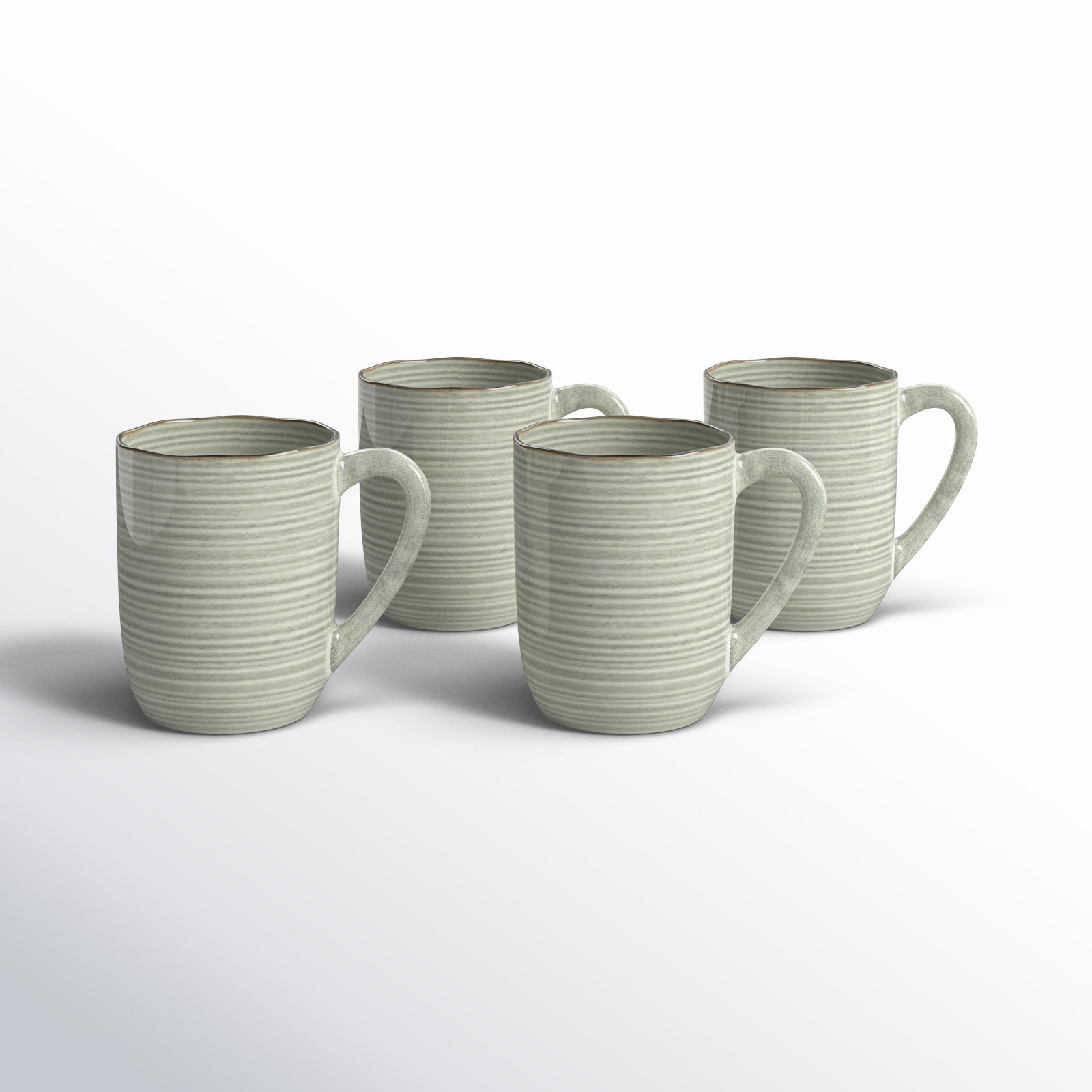 Birch Lane™ Fellows 4 Piece Stoneware Coffee Mug Set & Reviews | Birch Lane