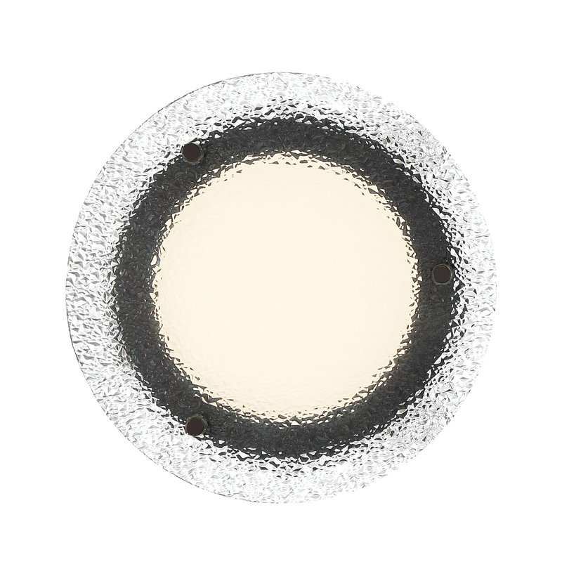 Breaux Acrylic LED Flush Mount, 2" H x 9.25" W x 9.25" D, Satin Bronze, Seedy