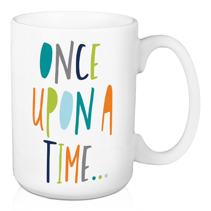 Farrah Ceramic Coffee Mug, Green/Orange