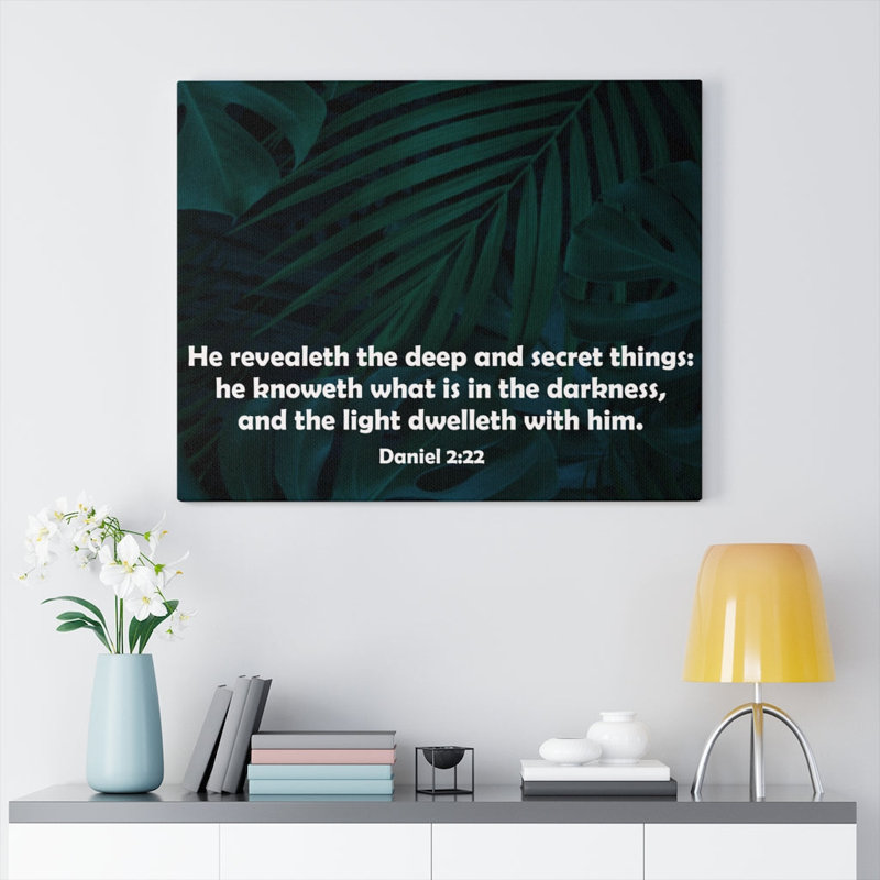 Deep And Secret Things Daniel 2:22 - Wrapped Canvas Print, 30cm H x 41cm W