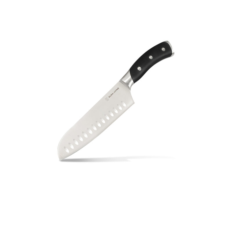 Couteau Santoku de 7 po Dura Living, Noir