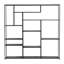 Daren 71" x 71" Metal Bookcase, Black