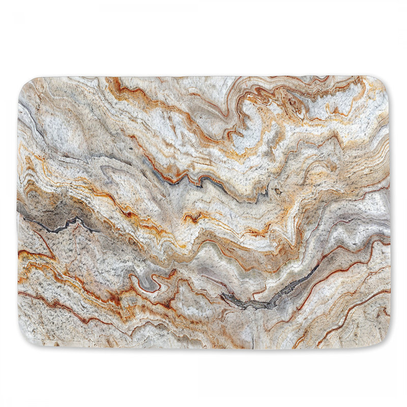 Quinte Microfiber / Microsuede Non-Slip Bath Mat, 17"W x 24"L