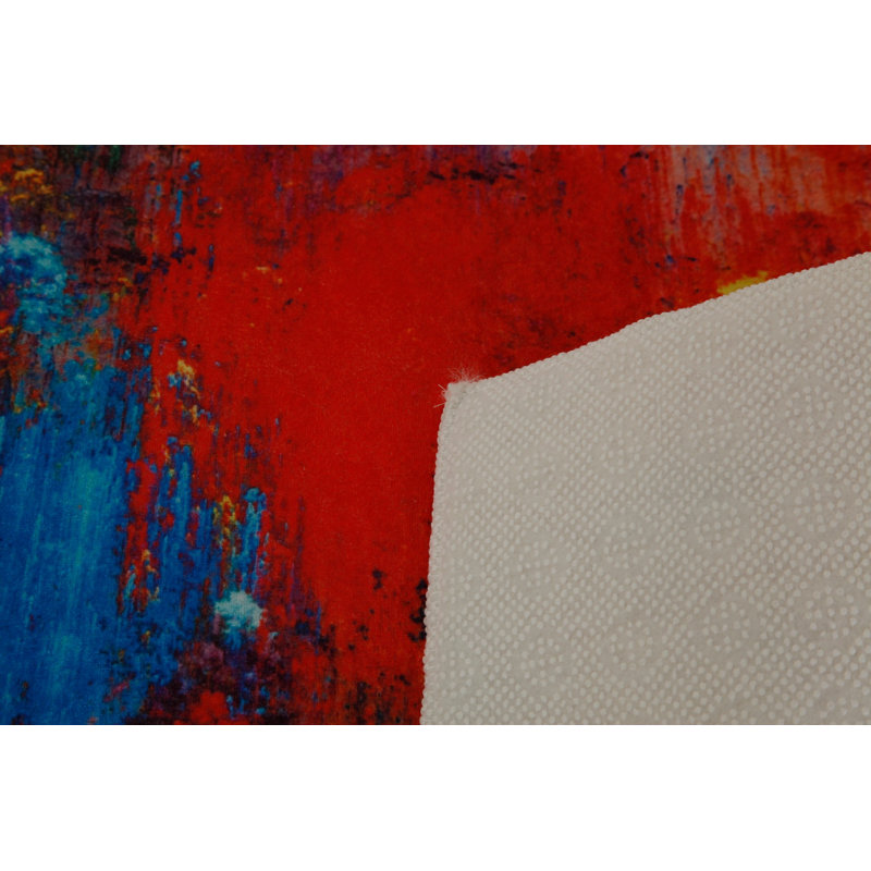 Premium Hall Carpet, 3.3 x 6.6 Feet, 100% Polyester, 0.3 in Pile Height | Antibacterial, Non-Slip Underside, Machine Washable | Elegant 3D Digital Print Design, Perfect for Entryways & Living Rooms