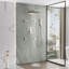 Système de douche à 3 fonctions avec pomme de douche rectangulaire de 22 po, jets de corps et douche à main (valve incluse)-113407329