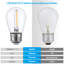 Ampoules DEL décoratives à filament en verre transparent S14, non dimmables, blanc doux, 120 V, pour usage intérieur, culot E26.-131273284