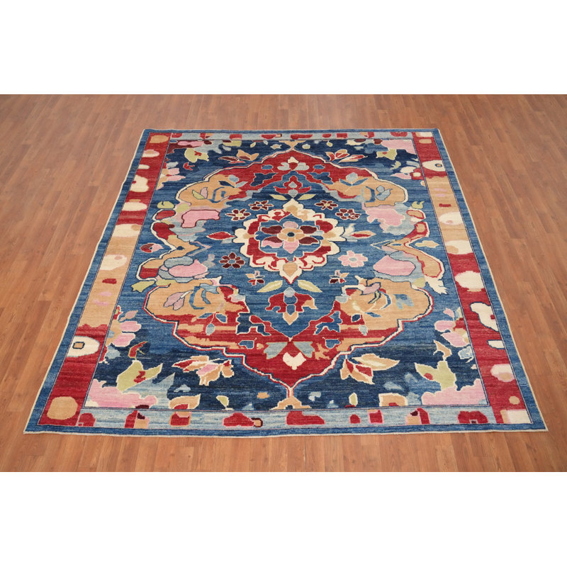 Tapis bleu Oushak 8 x 8