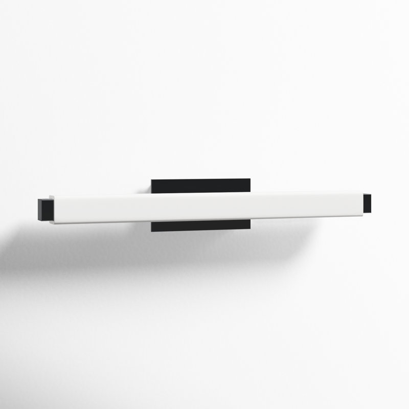 Vogue 1 - Light LED Flush Mounted Sconce, 3" H x 25.75" W x 3.38" D, Black, 2700K