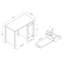 Bureau compact de 39 po avec pour la maison et le bureau
