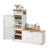 White; Natural Wood