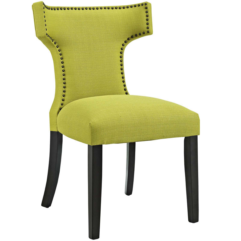 Modway Curve Fabric Dining Chair, Wheatgrass