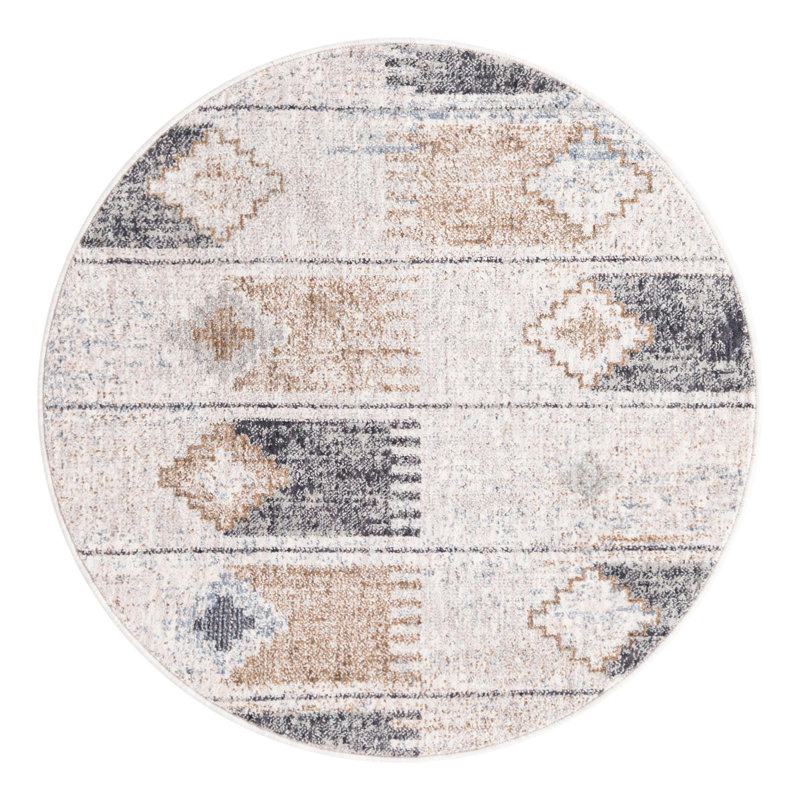 Perlita Geometric Indoor Rug, Round 3'3"