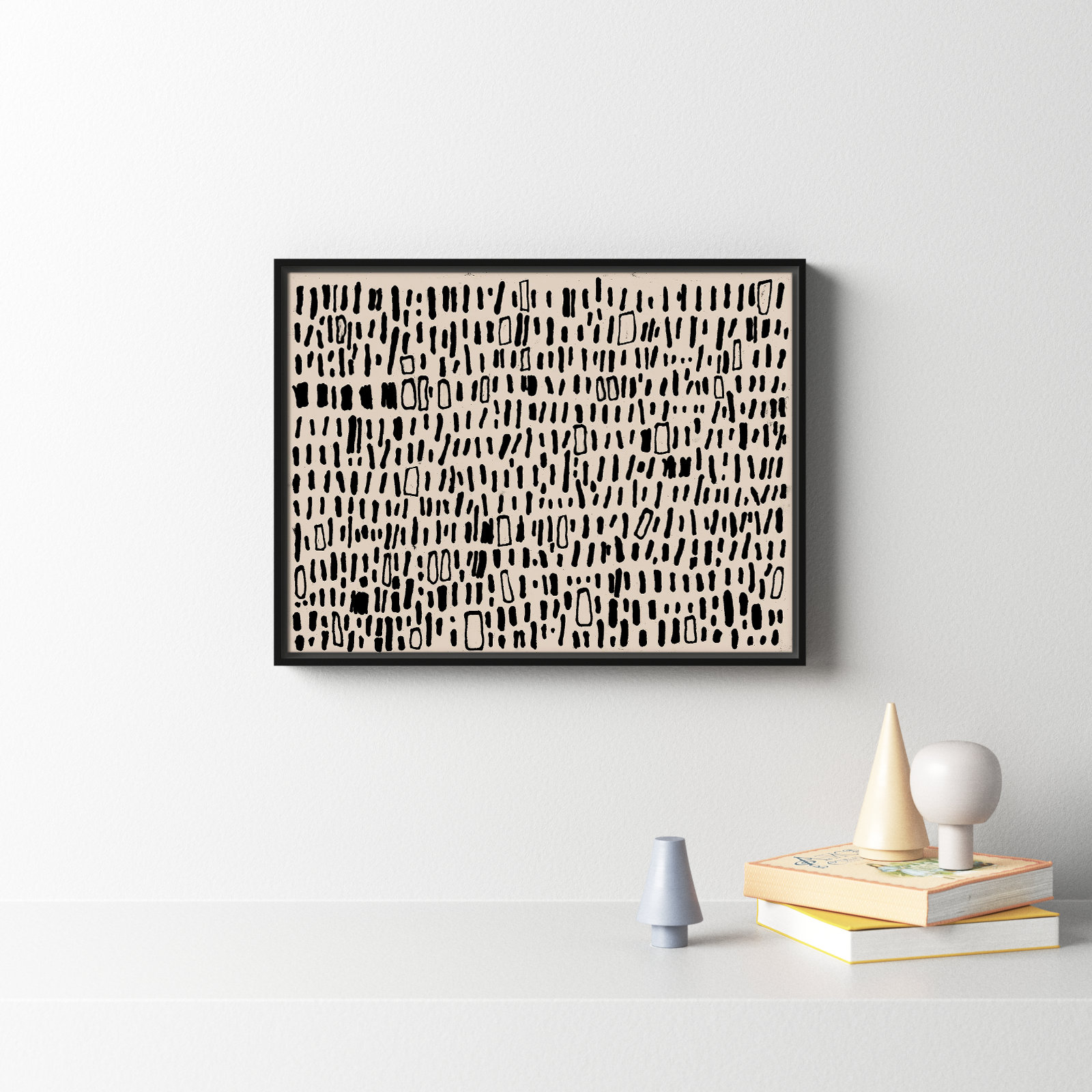Timber Solid Wood Rectangle Acrylic Painting Print, 19.5" H x 25.5" W, Black
