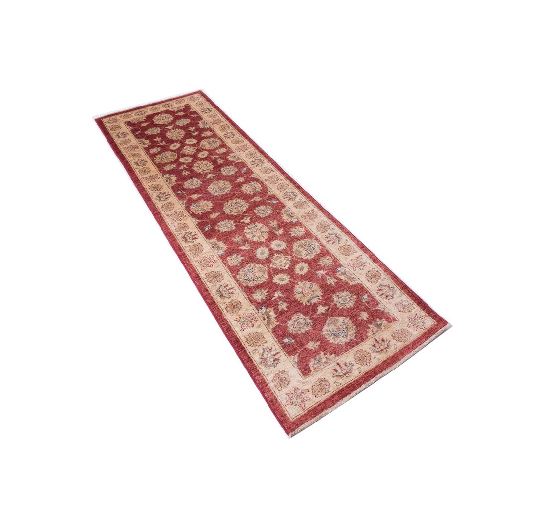 Handgefertigter Kelim-Teppich Gilberts in Rot/Beige