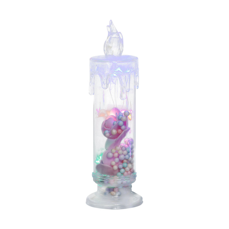 Veilleuse DEL Simulation électronique bougie Ins Rose transparent petite veilleuse chambre à coucher chevet fille décorations décoratives
