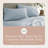 Whisper Orgnaics 100% Organic Cotton Sheets Full Size - GOTS Certified Organic Bed Sheets with Deep Pocket 500 Thread Count and Cozy Sateen Weave Gets Softer with Each Wash - Luxury 4 Piece Set (Powder, Full)-828529788-828529671