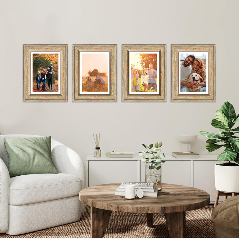5x7 Brown Picture Frames Set Of 4