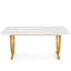 Bureau de direction - Bureau d'ordinateur moderne avec plateau en faux marbre, grande table de conférence pour bureau à domicile ou salle de réunion