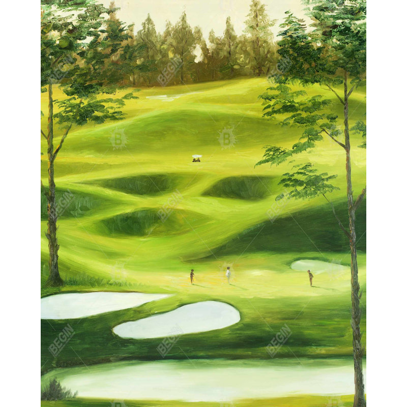 Grand terrain de golf - passe-temps toile blanche pour la décoration intérieure