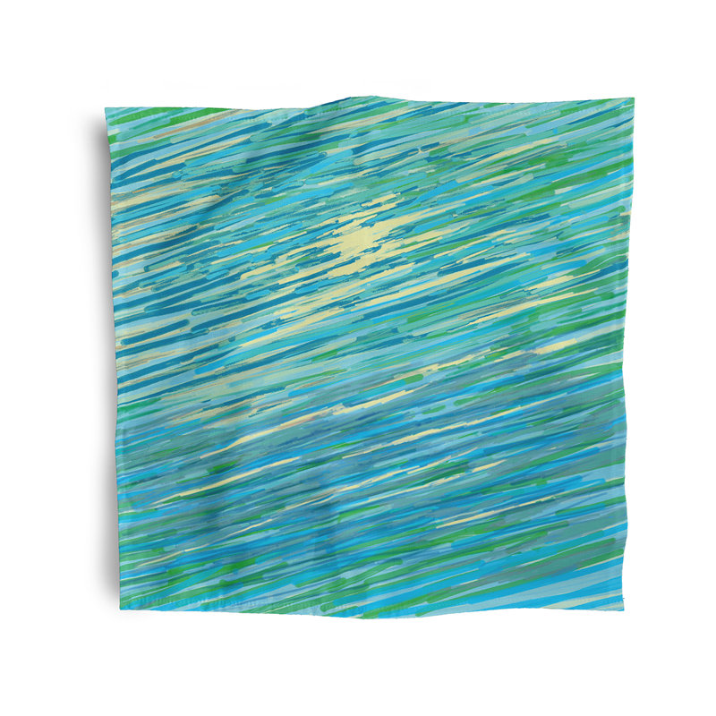 Polyester Abstract Square Napkin, 18" W x 18" L, Gray