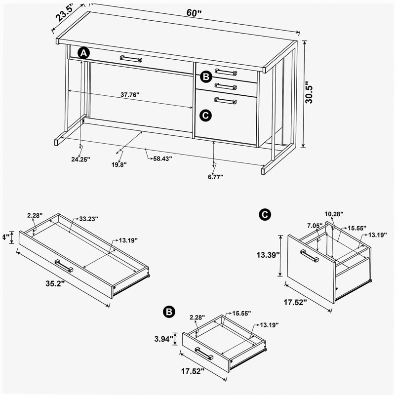 Bureau de bureau Brisley