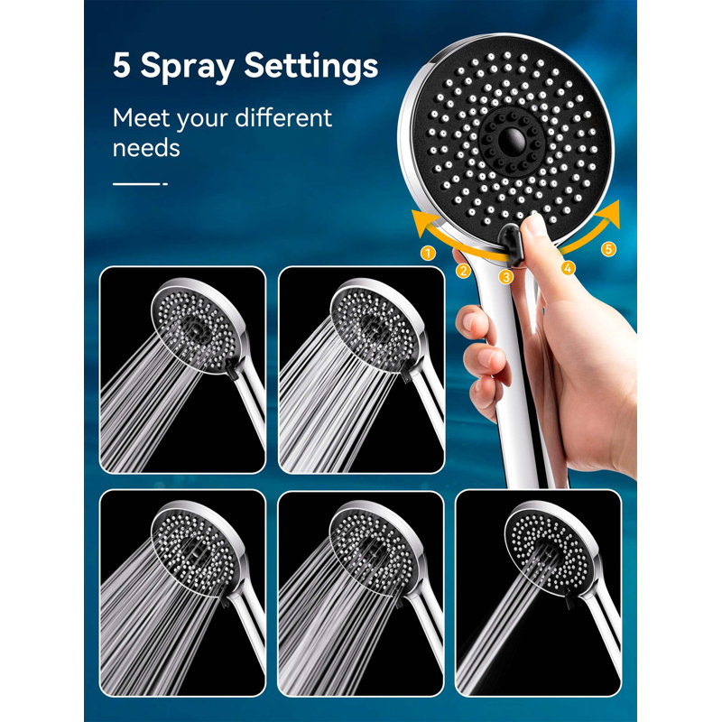 Handheld Shower Head, Matte Black
