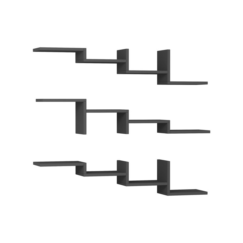 Tablette flottante 3 pièces Girard, Anthracite