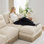 Canapé de 100 po en chenille 100 po à imprimé léopard confortable, bord à pampille délicat, canapé modulaire à la mode moderne, dossier et siège ergonomiques, assemblage facile, siège profond pour le salon