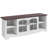 58" Wood TV Stand With Glass Doors & Adjustable Shelves