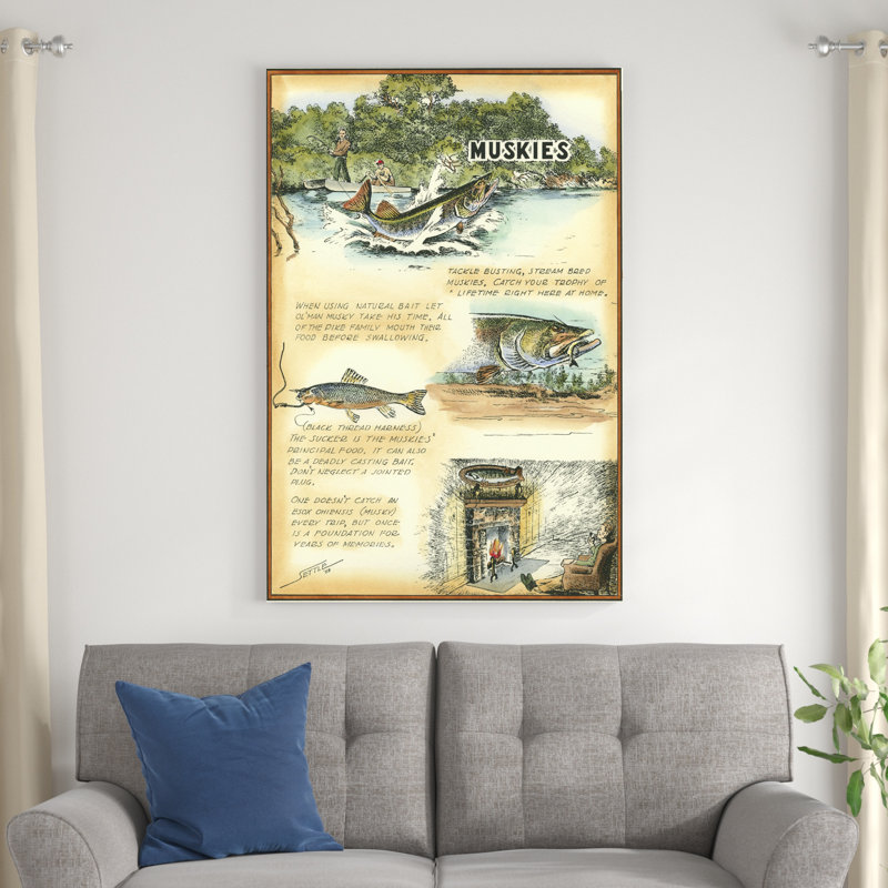" Muskies " by Robert Settle, 48" H x 32" W x 1" D