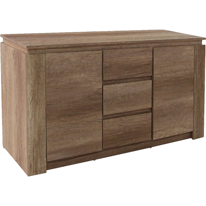 Allred 119cm Wide 3 Drawer Sideboard, Oak