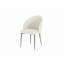 Ensemble de 2 chaises d'appoint en tissu blanc Cora