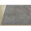 Tapis gris en laine noué à la main de conception unique 7 pi 10 po x 8 pi 4 po Damaris