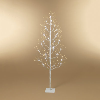 4 ft. LED Illuminating White Birch Holiday Tree