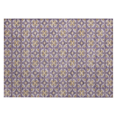 Machine Washable Indoor/Outdoor Chantille ACN2552 Geometric Rug