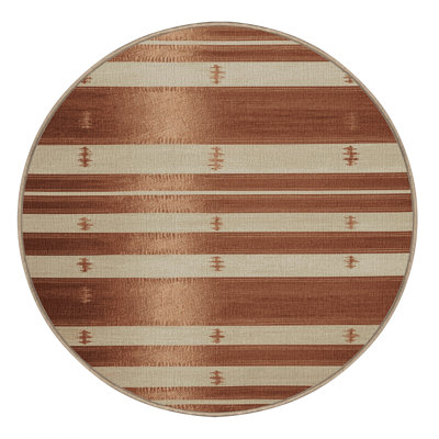  Tapis ivoire lavable rayé en cuivre