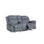 Causeuse inclinable en velours avec console Louth-1631574793