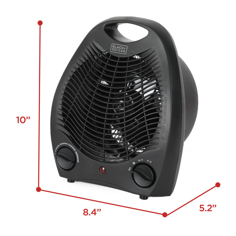 Chaufferette compacte pour ventilateur de bureau électrique Winter Ready Series, Noir, 5118