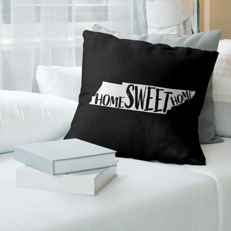 Coussin de minnesota, H 26 po x l 26 po, Tennessee, Noir