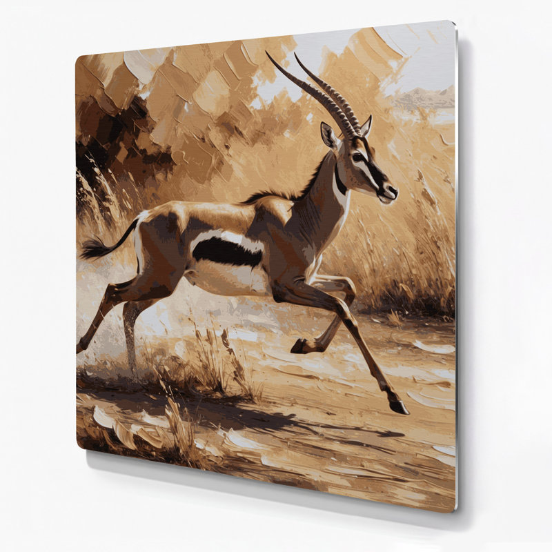 Art mural en métal faune, H 12 po x l 12 po