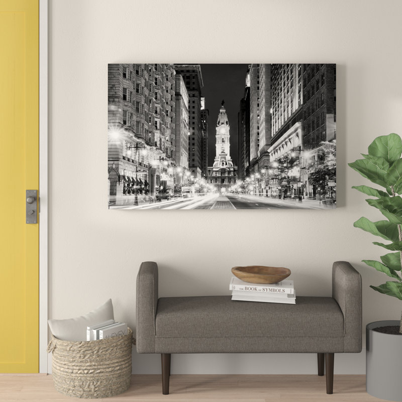 Art mural sur toile tendue - «City Hall Philadelphia» de Philippe Hugonnard pour décoration de salon, de chambre à coucher ou de bureau - 30 x 47