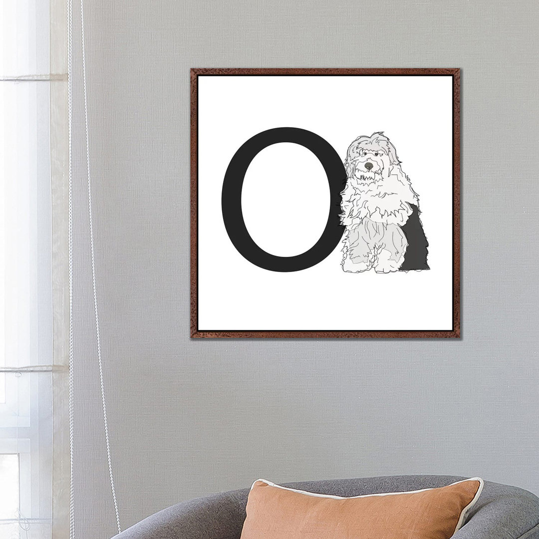 O Is For Old English Sheepdog von Sketch And Paws - Gallery-Wrapped Canvas Giclée on Canvas