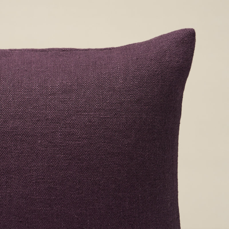Jumi Stonewashed Linen  Pillow, 20"H x 20"W, Square, Purple