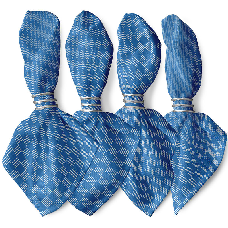 Ensemble de serviettes 4 pièces Buettner, L 18 po x L 18 po, Azur
