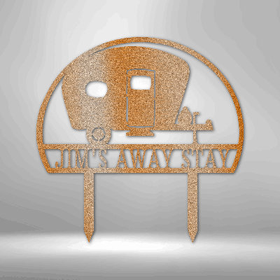 Personalized Camper Yard Monogram Steel Sign Steel Art Wall Metal Decor