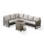 Ensemble de mobilier de patio extérieur avec table de foyer, ensemble de conversation en osier avec canapé en forme de L, canapé d'extérieur très profond-2092994065