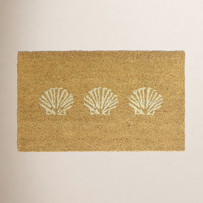 Lucie Seashell Coastal Outdoor Doormat