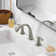 Wide Spread Two Handles Bathroom Sink Faucet with Drain Assembly, Three Holes Bathroom Faucet with Pop-up Drain Stopper